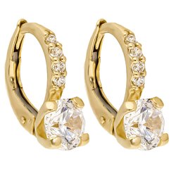 zlaté náušnice s kamínky 3HO2003ZZN