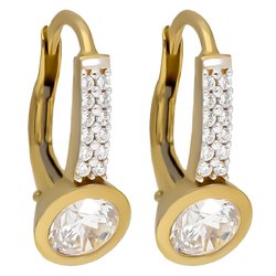 zlaté náušnice s kamínky 3HO2005ZZN