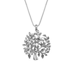 stříbrný přívěsek strom života s diamantem DP700