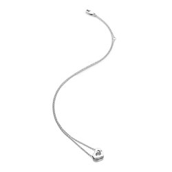 Stříbrný přívěsek srdíčka s diamantem DP747