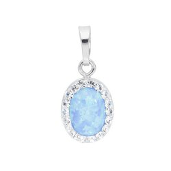 stříbrný přívěsek opál